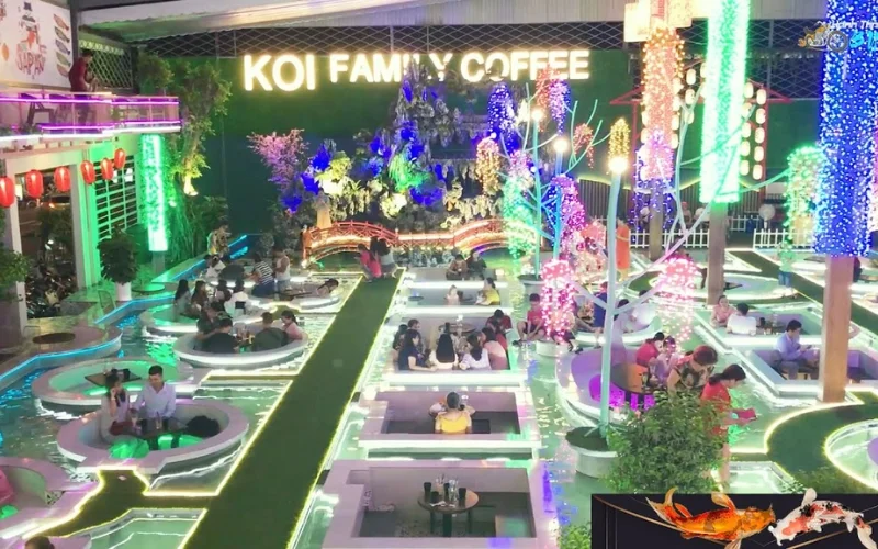 Khuôn Viên Rộng Lớn Của Quán Cafe Cá Koi